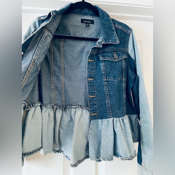 Lea & Viola Two-Tone Denim Jacket - Picture 2 of 4